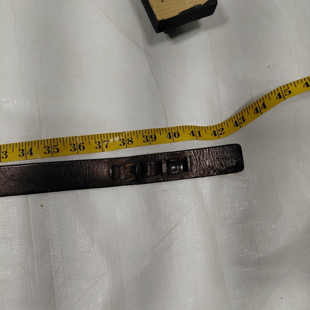 Polo By Ralph Lauren Italian Saddle Leather Brass Clamp Belt View 6
